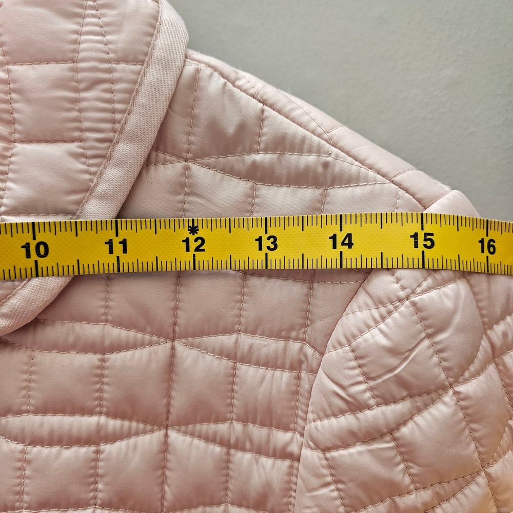 Kate Spade XS Pink Quilted Jacket Peter Pan Collar Snap Front Coat Coquette Prep - Picture 6 of 10